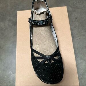 Jambu Black Floral Women's Shoes
